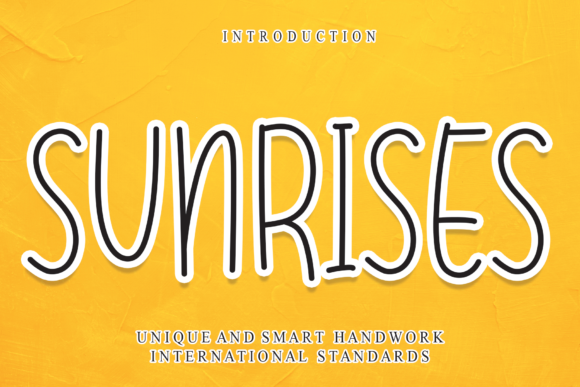Discover Sunrises: A Handwritten Font for Editorial Charm